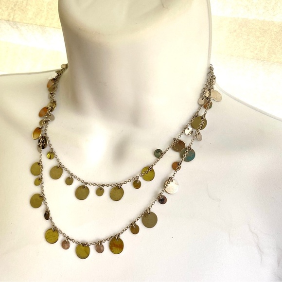 LIA SOPHIA Long Silvertone Chain Dangles Necklace - Picture 6 of 8